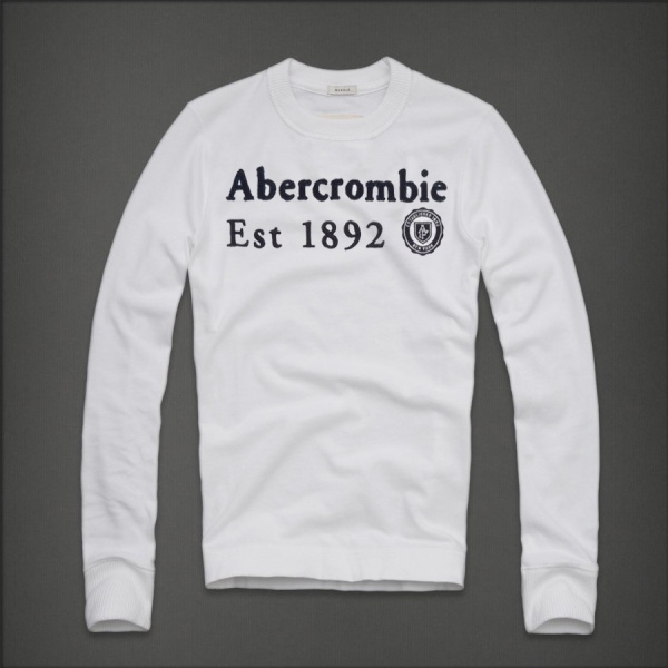 Abercrombie Fitch Hombres De Cuello Redondo Largo Remera AF5948